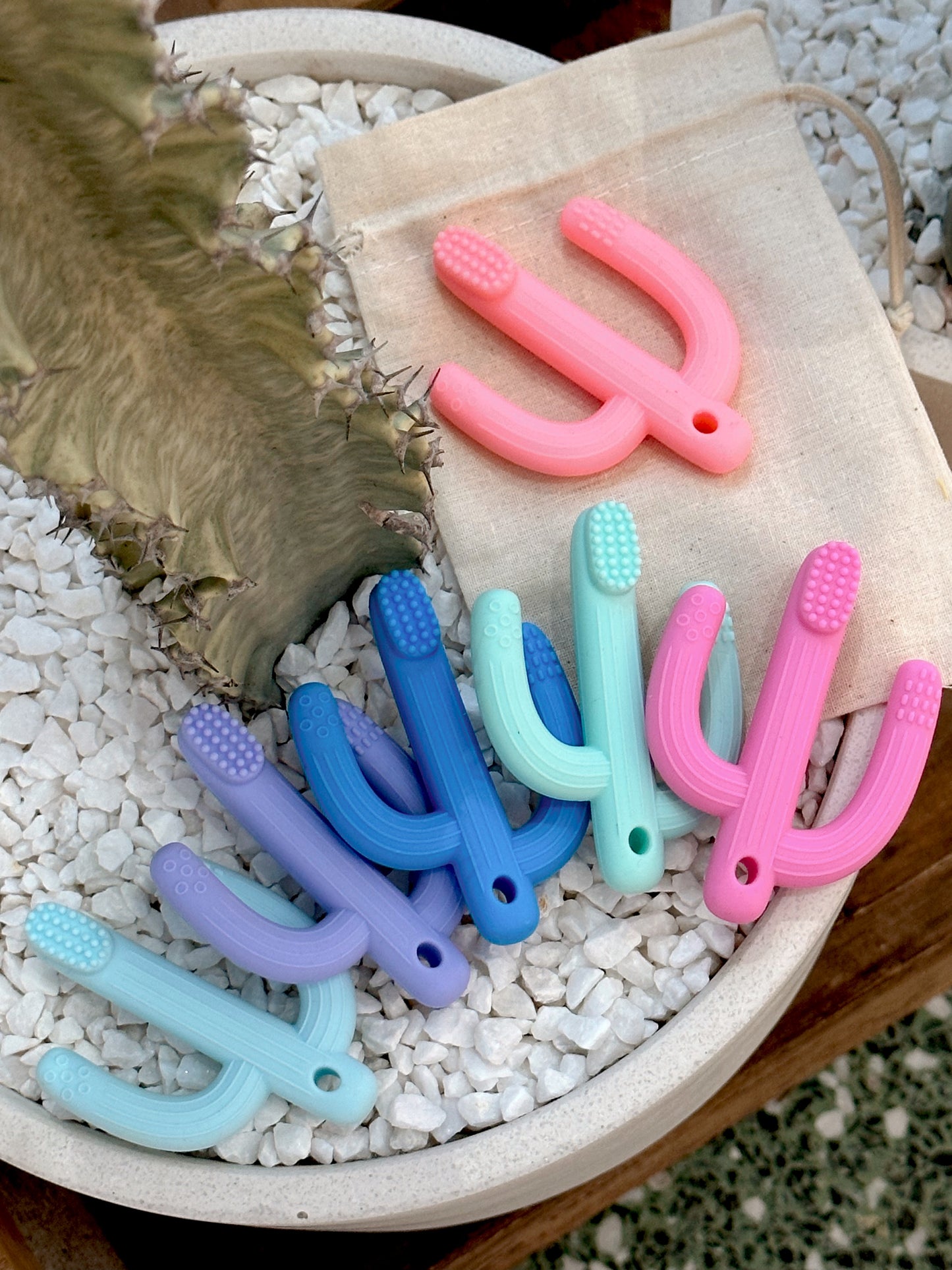 Cacti Baby Toothbrush Teether - Assorted Colours
