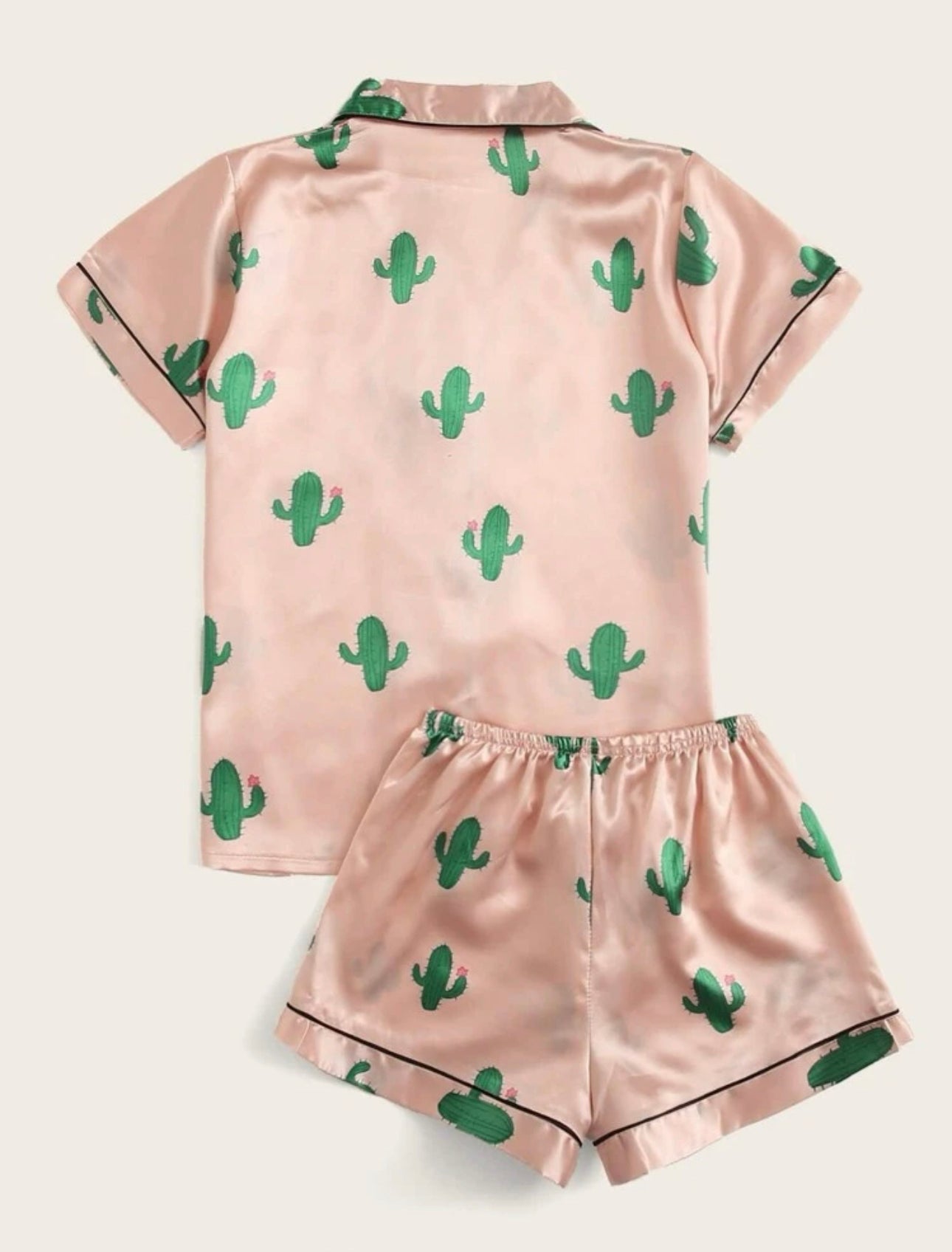 Women’s Cacti Pyjamas Set - Pink