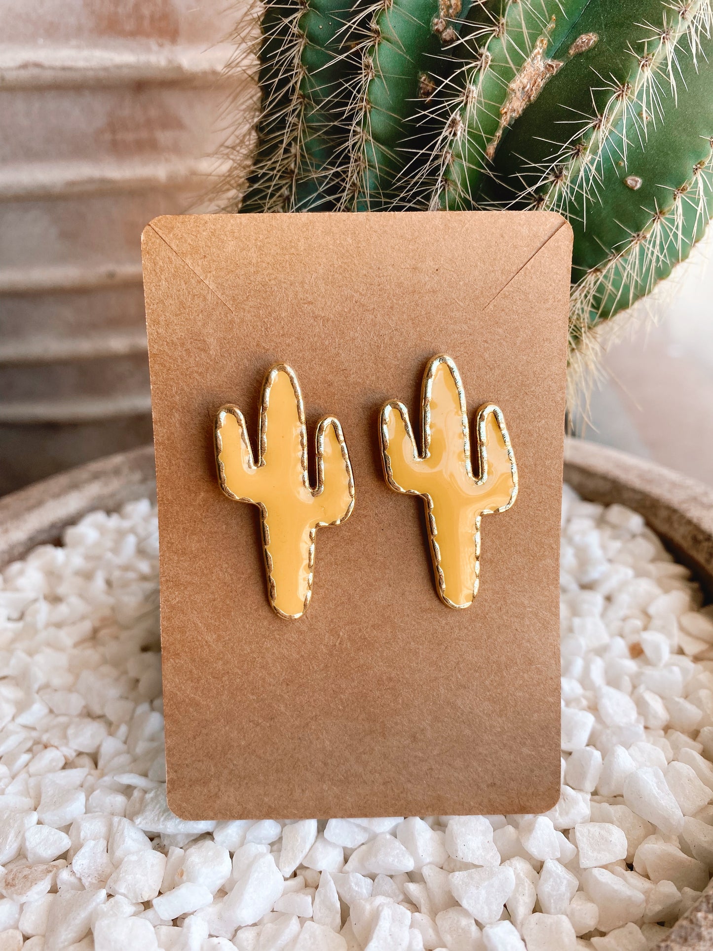Cactus Earrings - Studs - Sunny