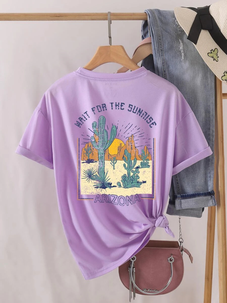 Wait for the Sunrise T-Shirt - Purple